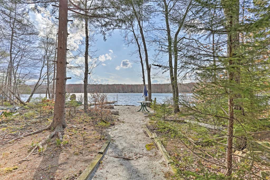 Pocono Lake Paradise w/ Private Beach & Dock!