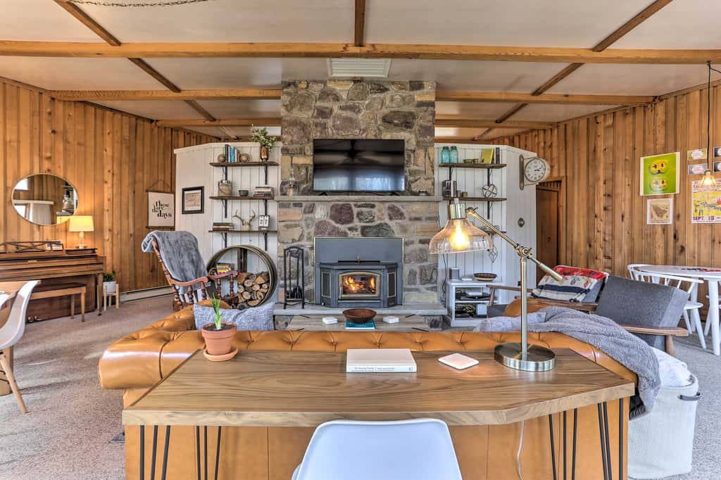 Walk to Big Bass Lake: Family Home w/ Deck!