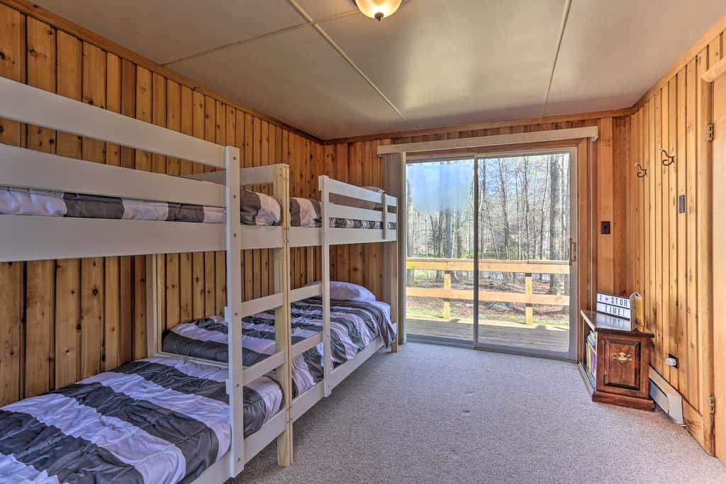 Walk to Big Bass Lake: Family Home w/ Deck!