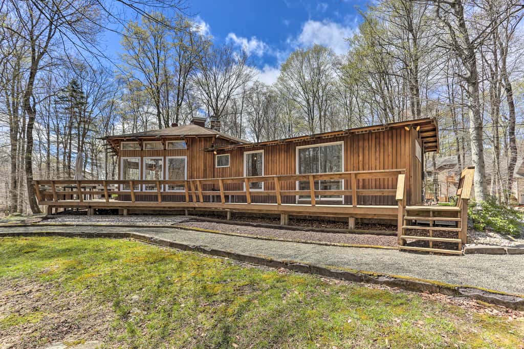 Walk to Big Bass Lake: Family Home w/ Deck!