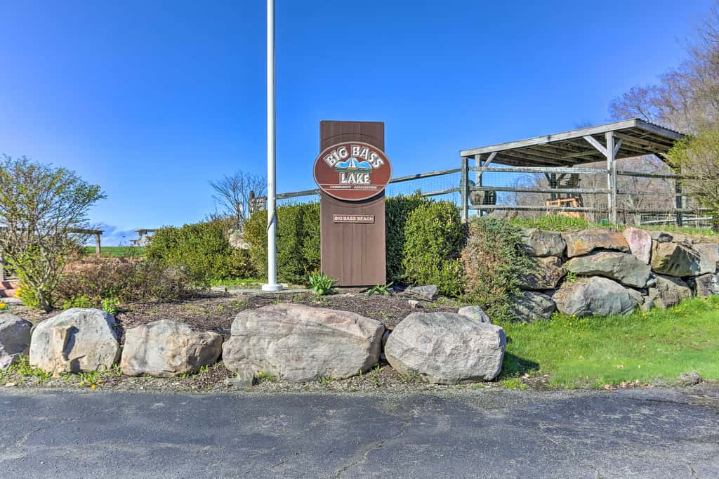Walk to Big Bass Lake: Family Home w/ Deck!