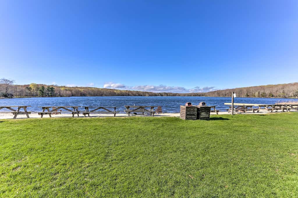 Walk to Big Bass Lake: Family Home w/ Deck!