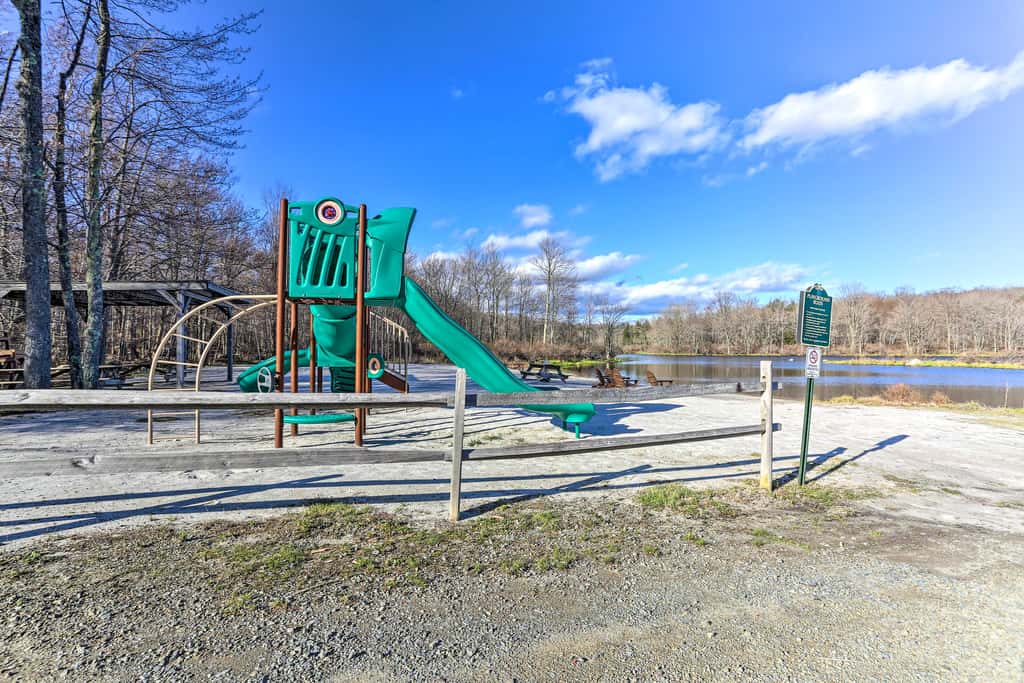 Walk to Big Bass Lake: Family Home w/ Deck!