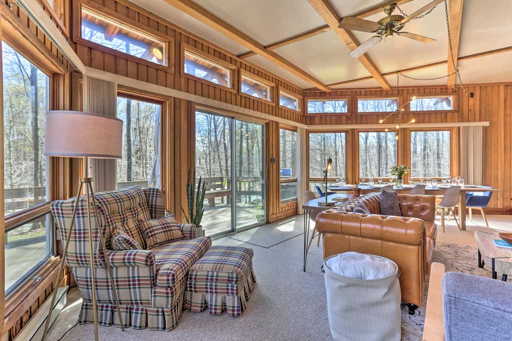 Walk to Big Bass Lake: Family Home w/ Deck!