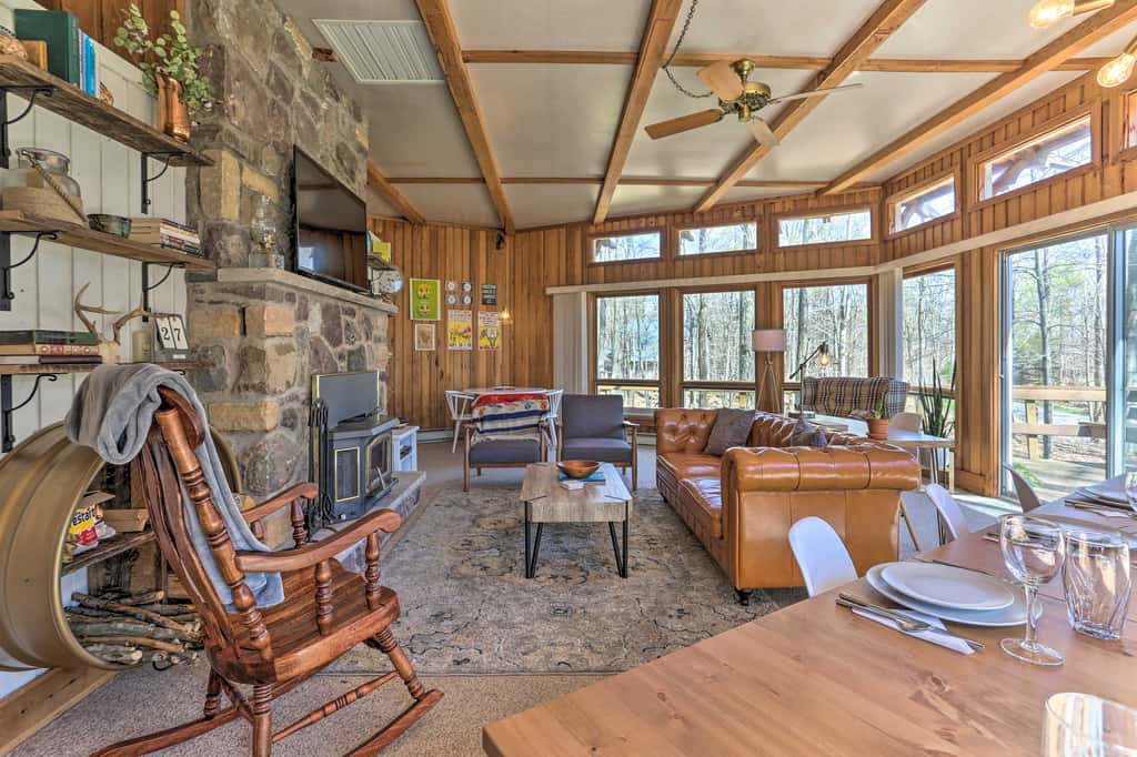 Walk to Big Bass Lake: Family Home w/ Deck!