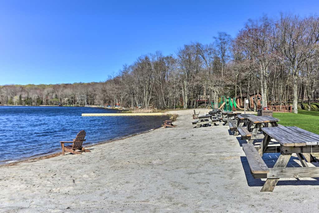Walk to Big Bass Lake: Family Home w/ Deck!