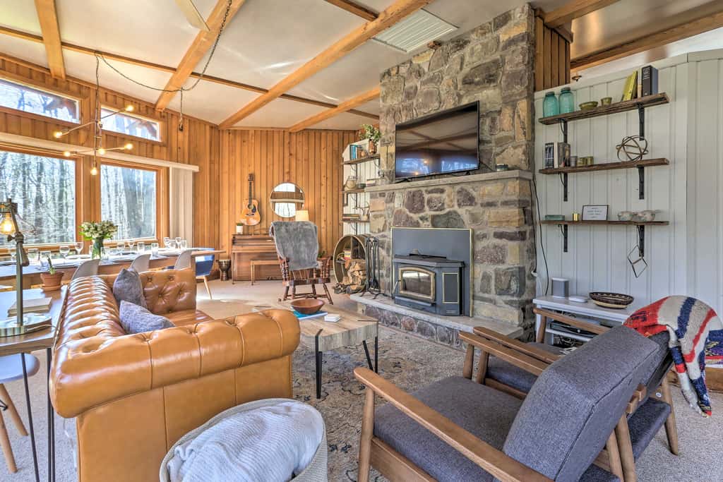 Walk to Big Bass Lake: Family Home w/ Deck!