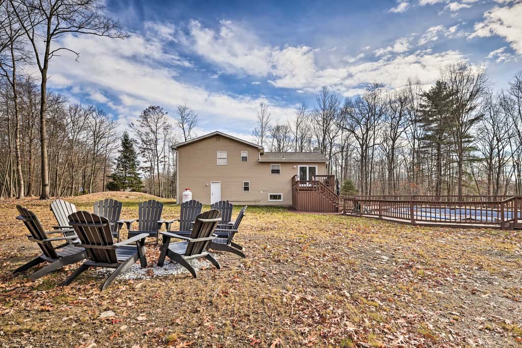 Modern East Stroudsburg Home w/ Pool + Fire Pit