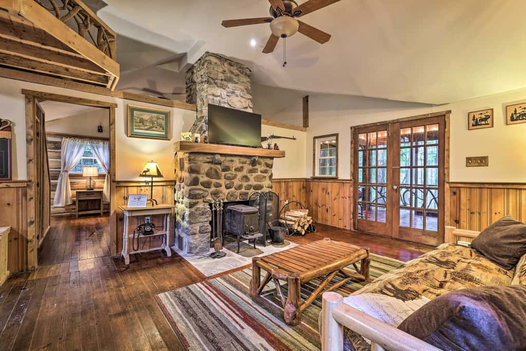 Cabin w/ Trails + Creek! 23 Mi to Camelback Slopes