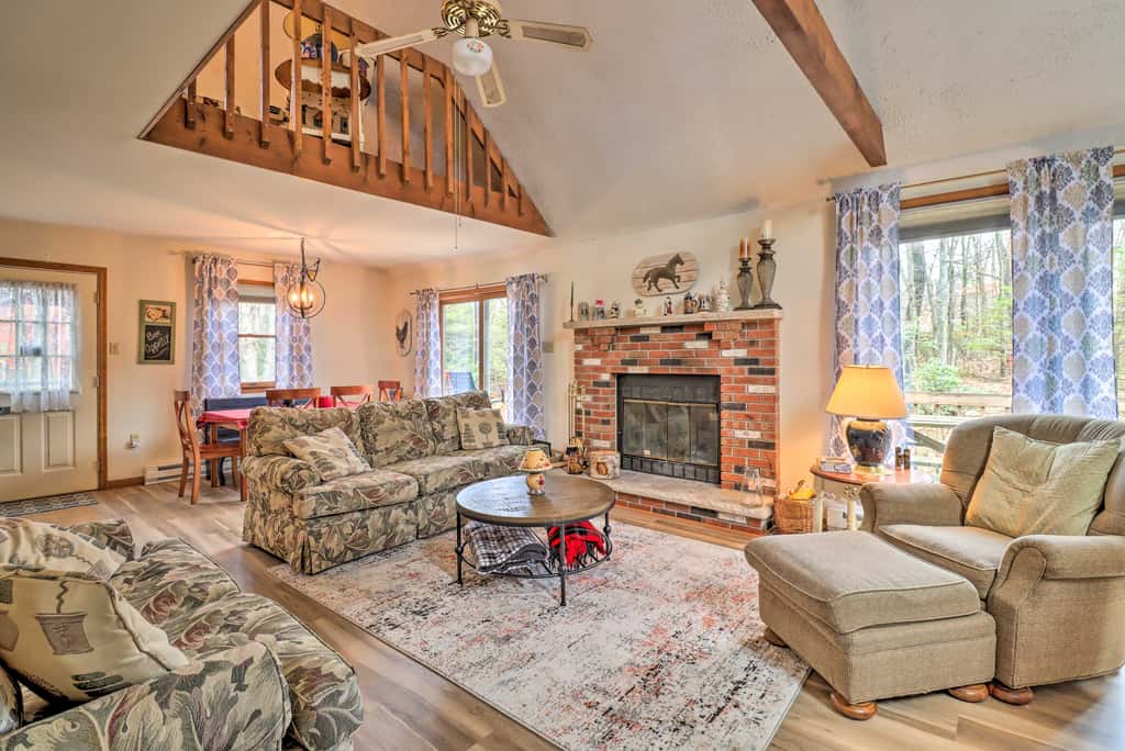 ~ 1 Mi to Lake: Secluded Poconos Home w/ Decks