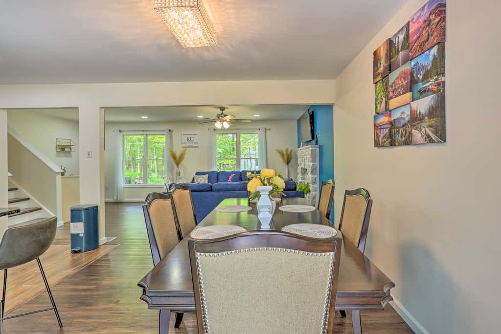 2 Game Rooms! Family Poconos Home 9 Mi to Slopes