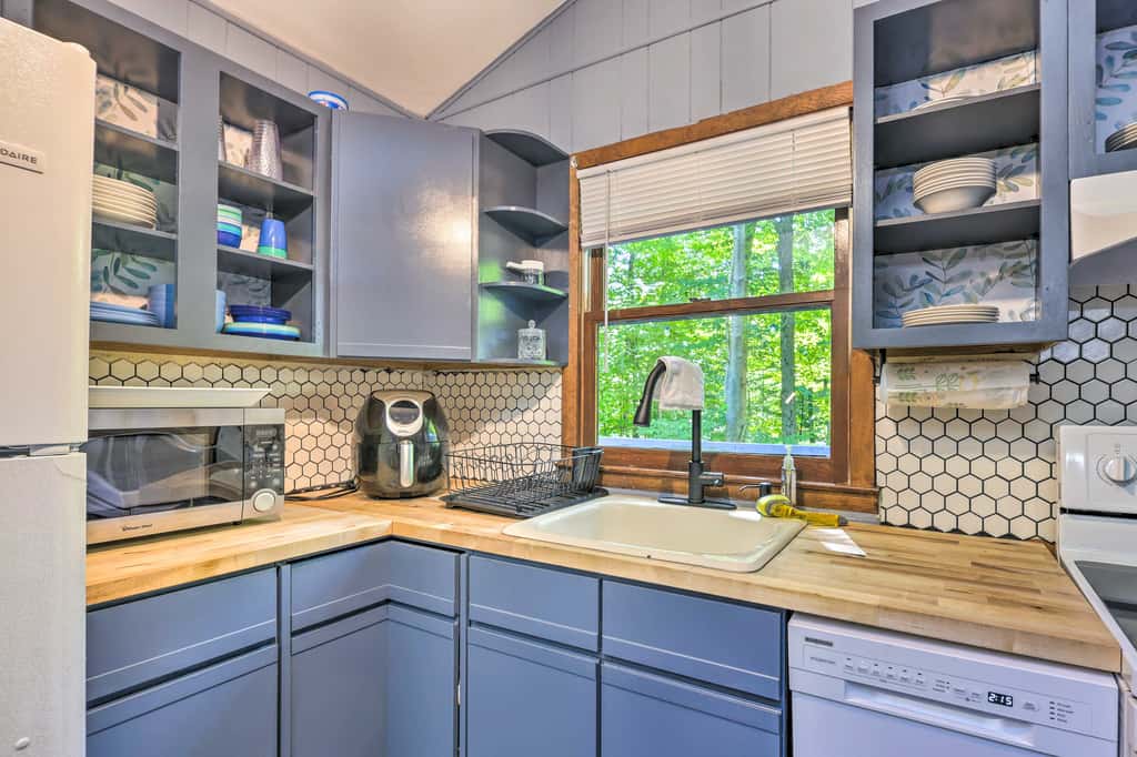 Wraparound Deck: Big Bass Lake Home in Gouldsboro