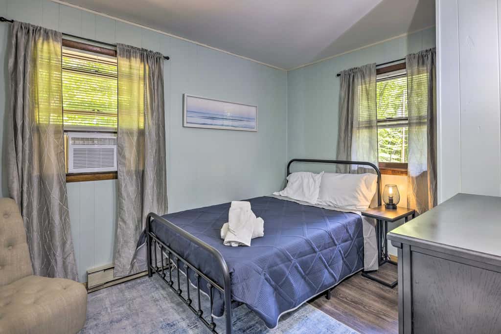 Wraparound Deck: Big Bass Lake Home in Gouldsboro