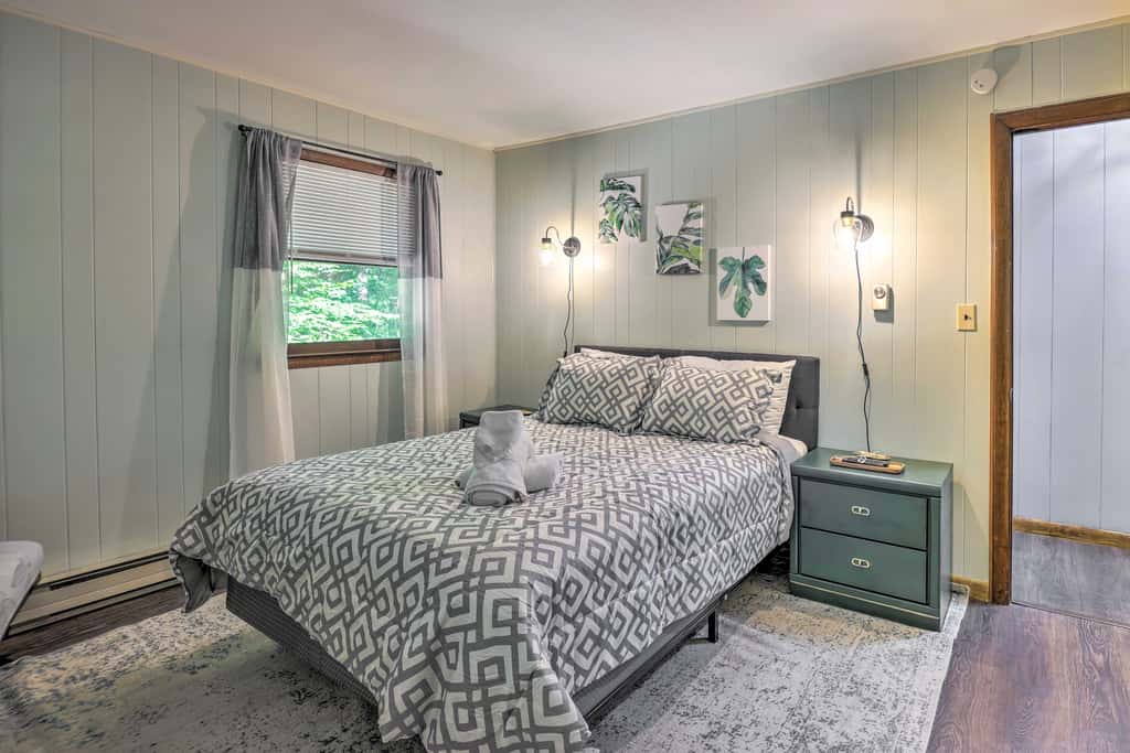 Wraparound Deck: Big Bass Lake Home in Gouldsboro