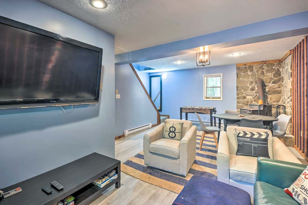 Wraparound Deck: Big Bass Lake Home in Gouldsboro