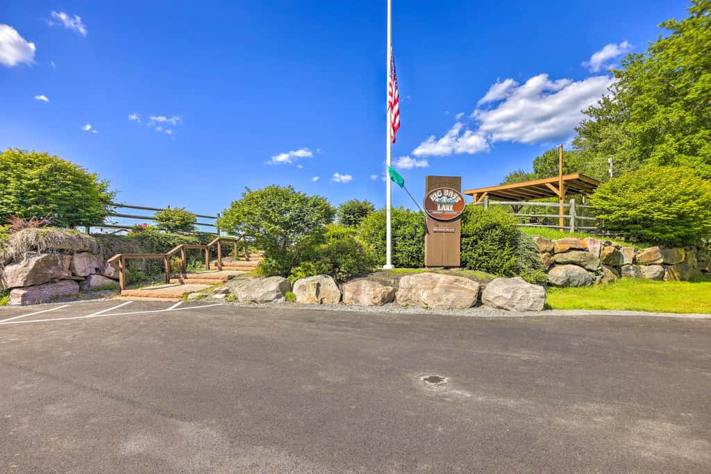 Wraparound Deck: Big Bass Lake Home in Gouldsboro