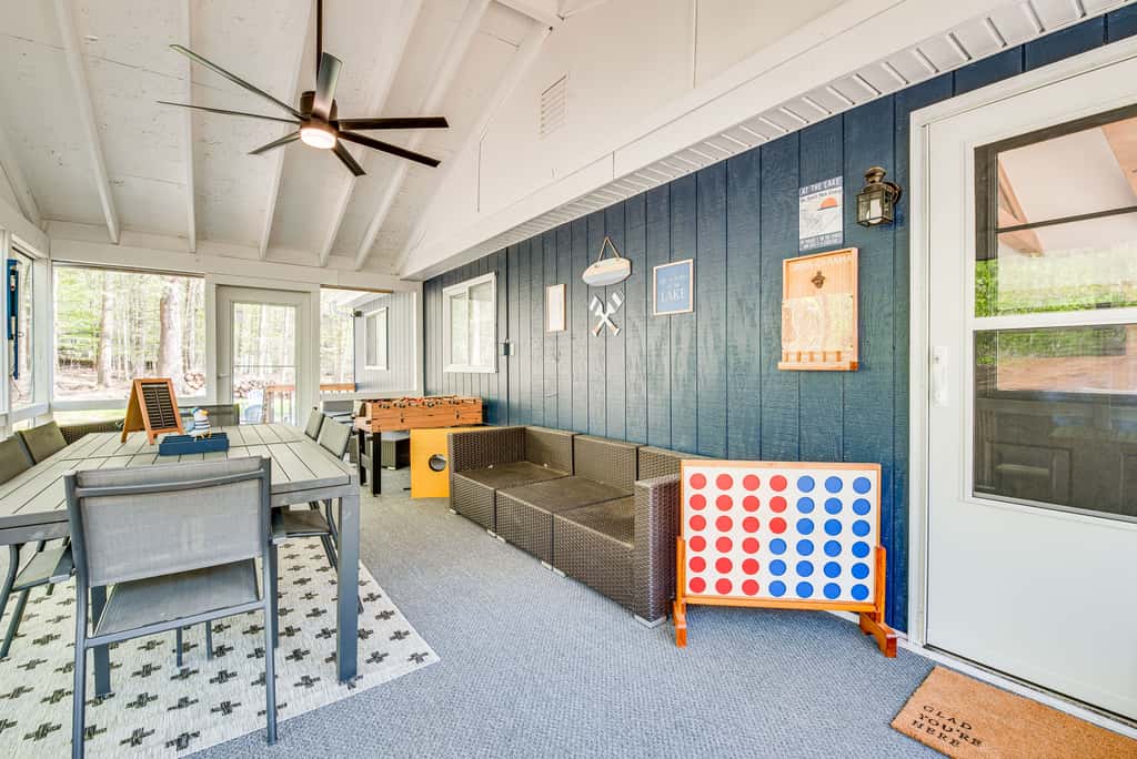 Deck & Community Perks: Bright Pocono Lake Home!