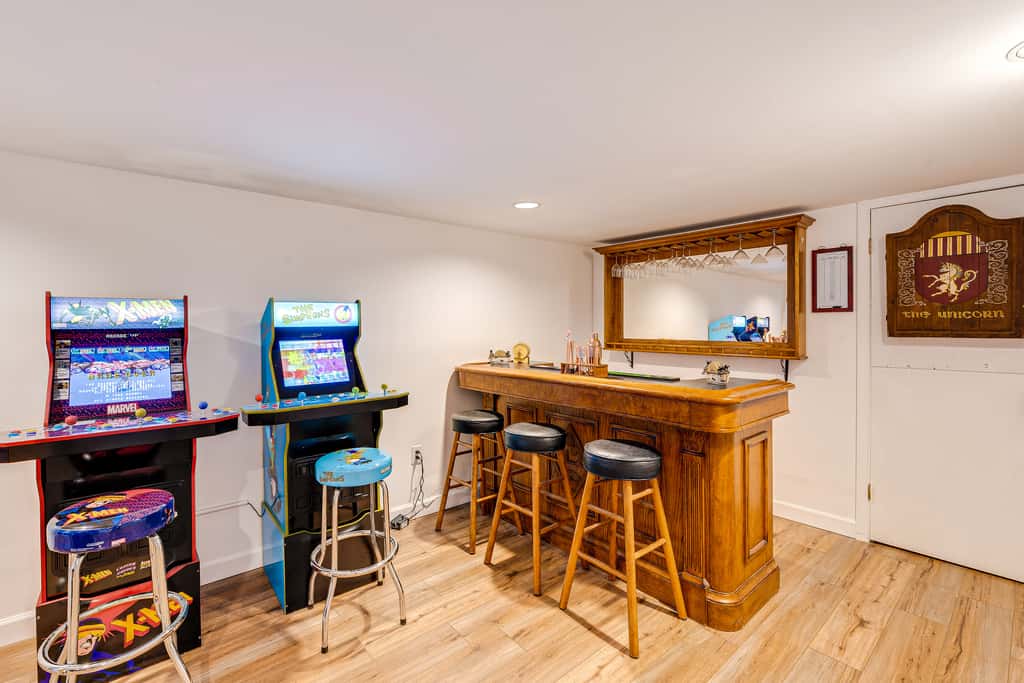 Game Room & Fire Pit: Chic Pocono Pines Home!