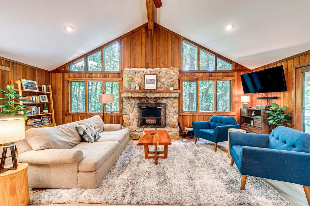Creek Access & Deck: Family Pocono Pines Cottage