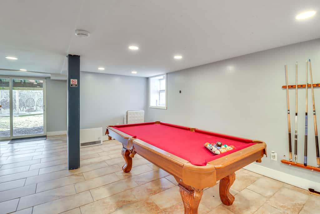 Fire Pit + Game Room: Spacious Poconos Retreat!