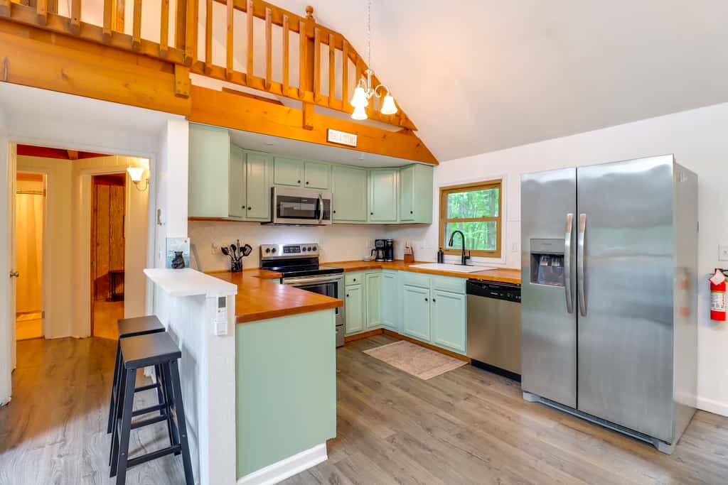 1 Mi to Lake, Golf & Ski Access: The Hideout Home!
