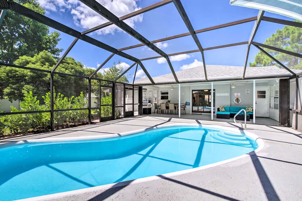 Bright Sebastian Home w/ Pool ~ 7 Mi to Beach!