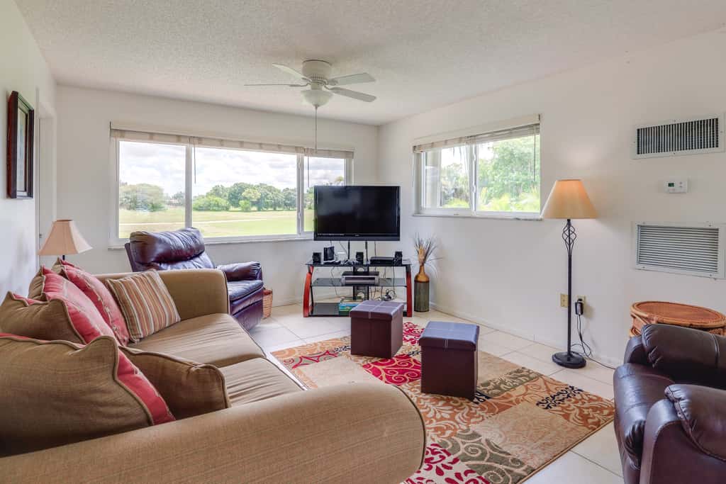 Sunny Port St Lucie Home: Lanai & Golf Course View