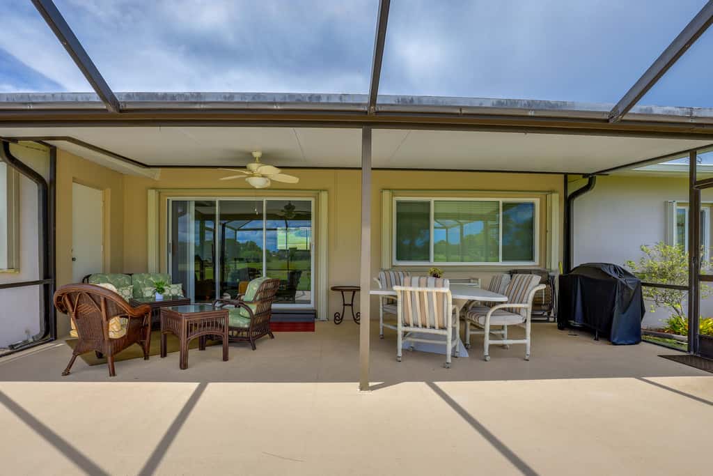 Sunny Port St Lucie Home: Lanai & Golf Course View