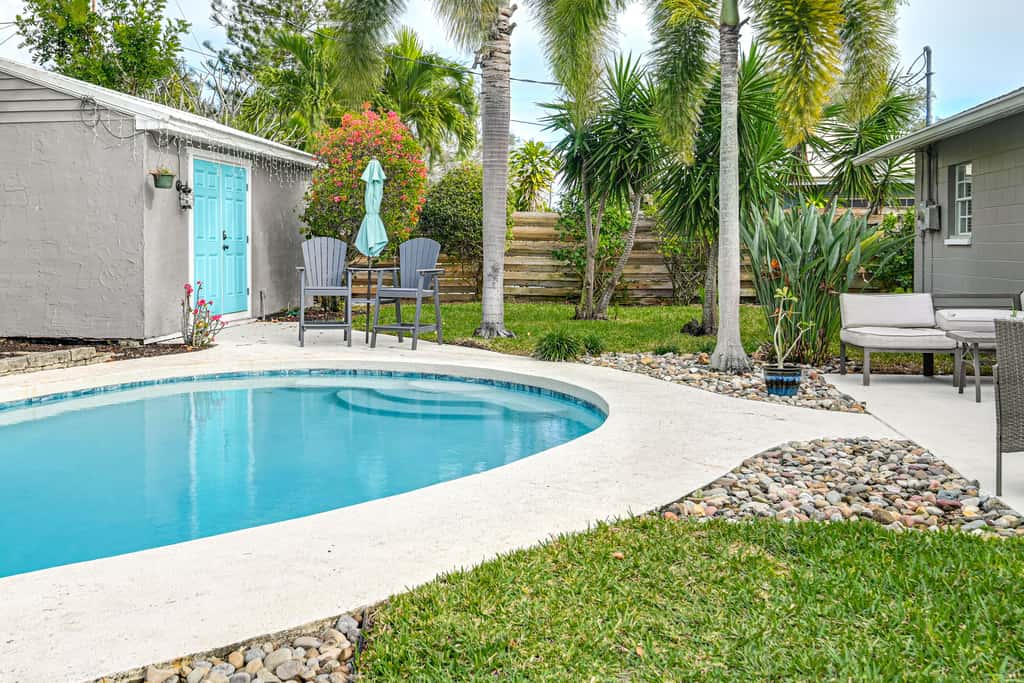1/2 Mi to River! Poolside Escape on Merritt Island