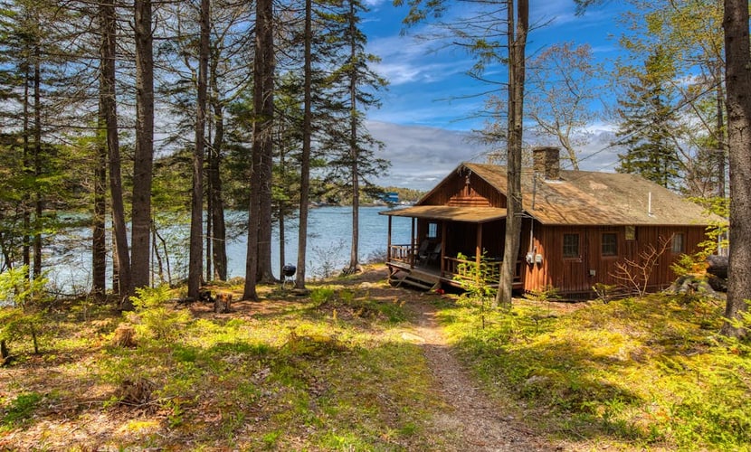 Waterfront cabin with ocean view & private dock