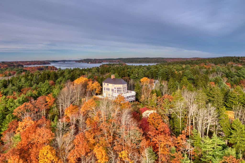 Bayfront home with 270-degree views, large deck & porch - near Popham Beach
