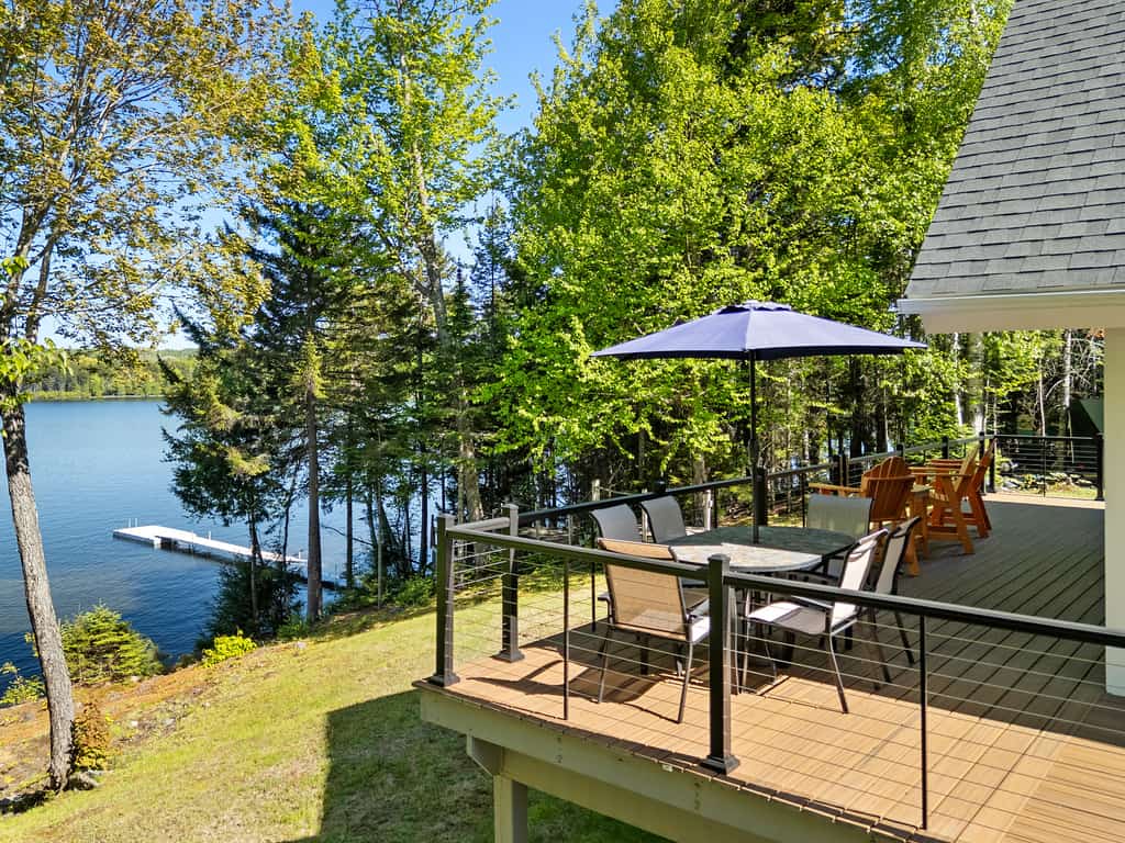 Lakefront Chalet-Style Home with Large Deck, a Dock & Beautiful Lake Views
