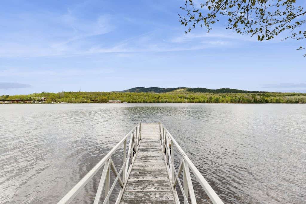 Lakeside Lodge with Amazing Water Views, Screened Porch, Dock, & Firepit