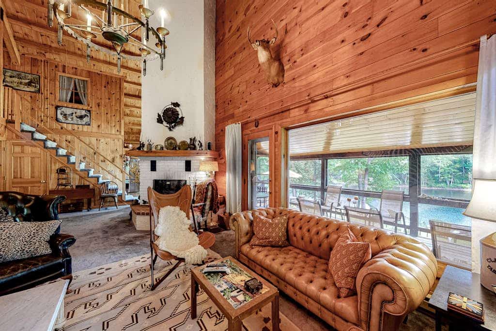 Waterfront Home on Moose River with Firepit, Porch, Pool Table, Great River View
