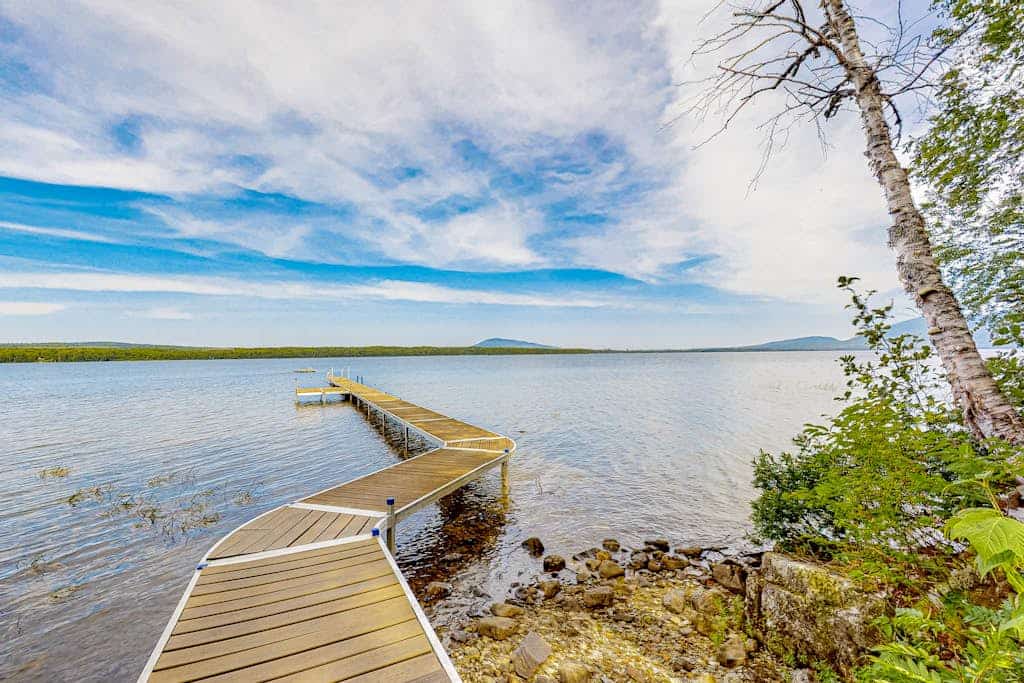 Lakefront cabin on First Roach Pond with dock, lake view & firepit- dog-friendly