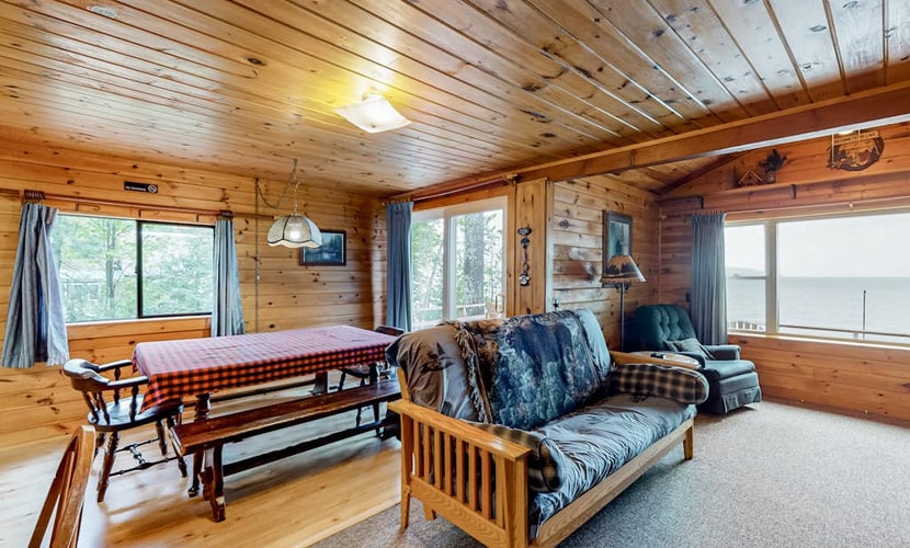 Lake front home with privately shared dock for the homes in this complex
