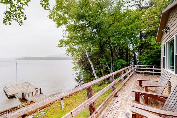 Lake front home with privately shared dock for the homes in this complex