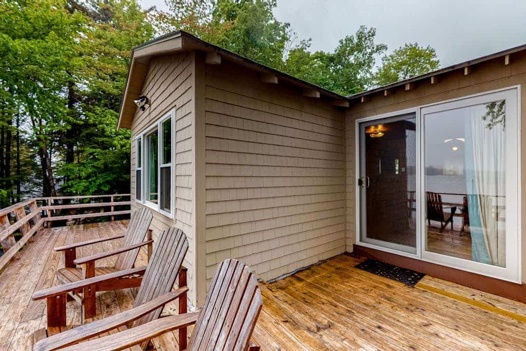 Lake front home with privately shared dock for the homes in this complex