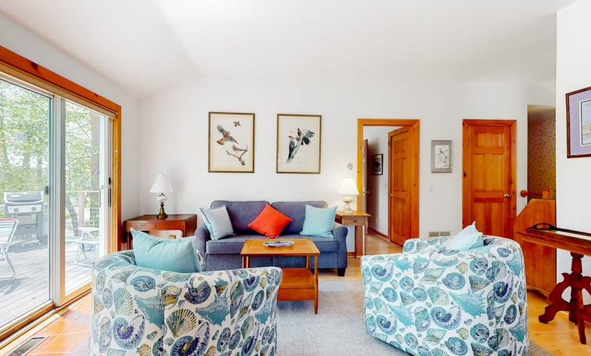 Enchanting dog-friendly ocean view home with grill, balcony, TV, & deck