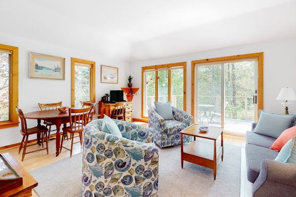 Enchanting dog-friendly ocean view home with grill, balcony, TV, & deck