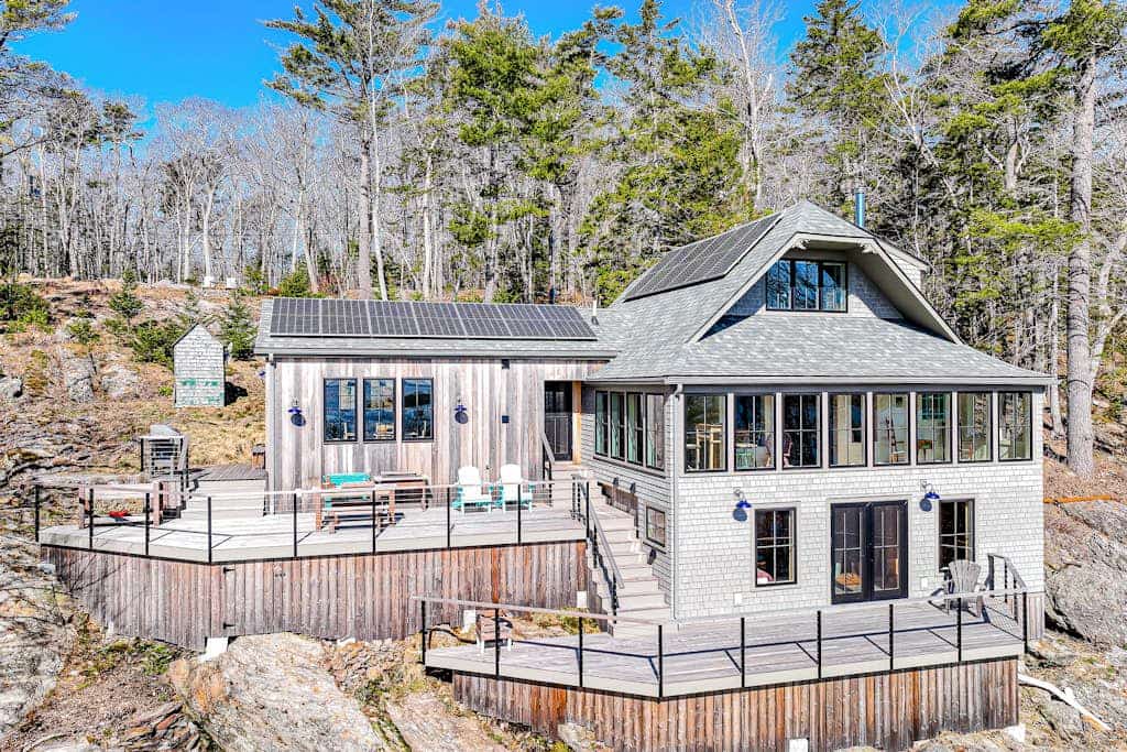 Oceanfront home on 6 acres with multi-level deck & spectacular view