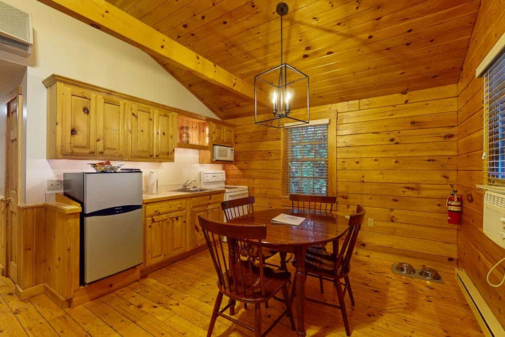 Relaxing two-bedroom dog-friendly cabin with fireplace, AC, hiking & fun