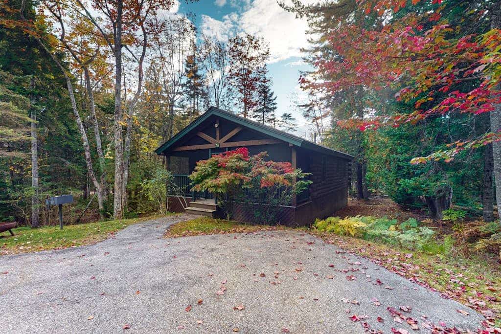 Relaxing two-bedroom dog-friendly cabin with fireplace, AC, hiking & fun