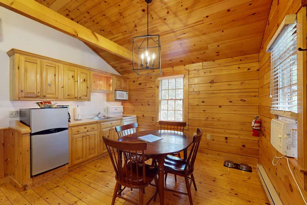 Adventure starts here in this dog-friendly cabin with kitchen, firepit & trails