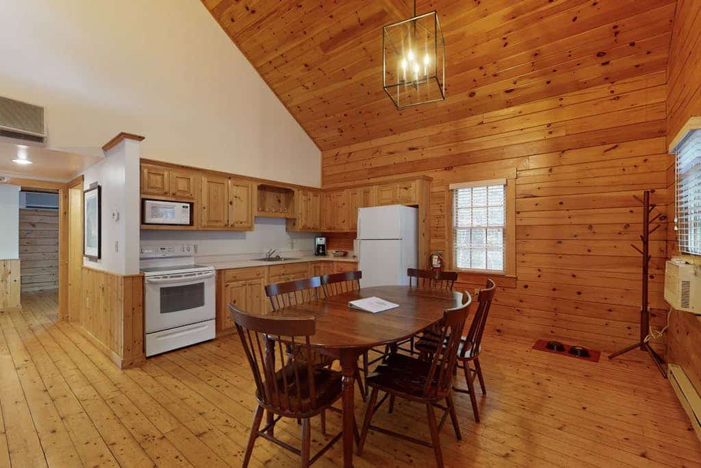 Relaxing three-bedroom dog-friendly cabin w/full kitchen, firepit & A/C