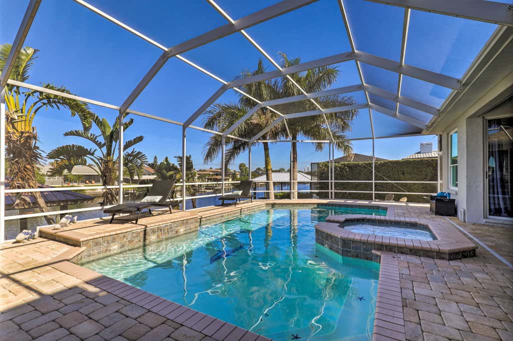 Heated Pool/Spa & Dock: Apollo Beach Home on Canal
