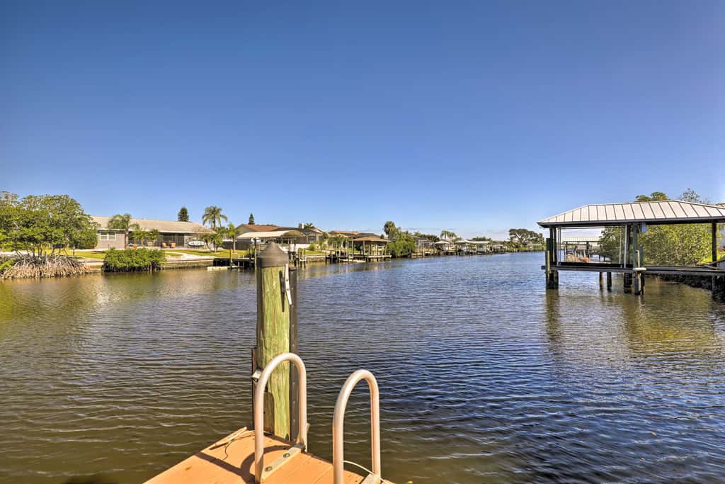 Heated Pool/Spa & Dock: Apollo Beach Home on Canal