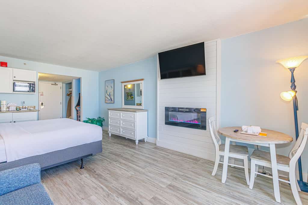 This is an absolutely incredible, completely renovated, luxury romance suite located at the Landmark Resort in Myrtle Beach, SC. The search for your next vacation stops here! Check out this 14th floor, ocean view condo at the Landmark Resort in Myrtle Beach. This condo is fully furnished and the layout will accommodate 2-4 guests!