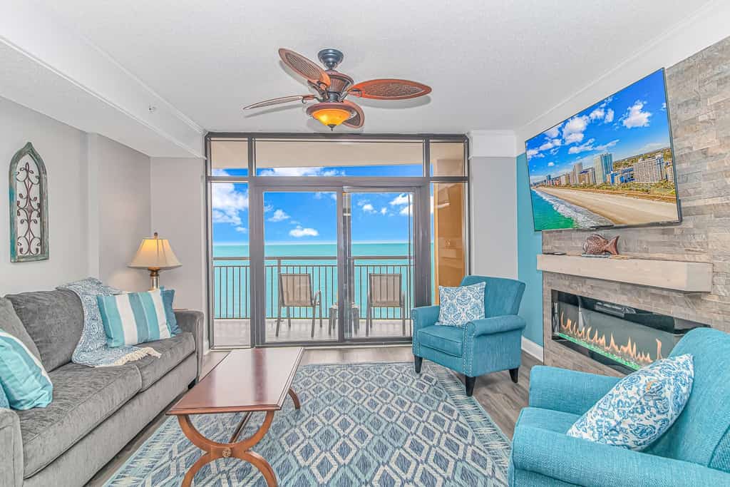 Prepare to be blown away! Check out this immaculate 2 bedroom / 2 bathroom suite located on the 9th floor of the Anderson Ocean Club. This direct oceanfront apartment is fully furnished with 1 master bedroom featuring 1 king bed, a guest bedroom featuring 2 queen beds, and will comfortably accommodate 8 guests! The condo offers 2 full bathrooms, 2 oversized private balcony's, oversized kitchen, washer and dryer, endless views, and so much more!