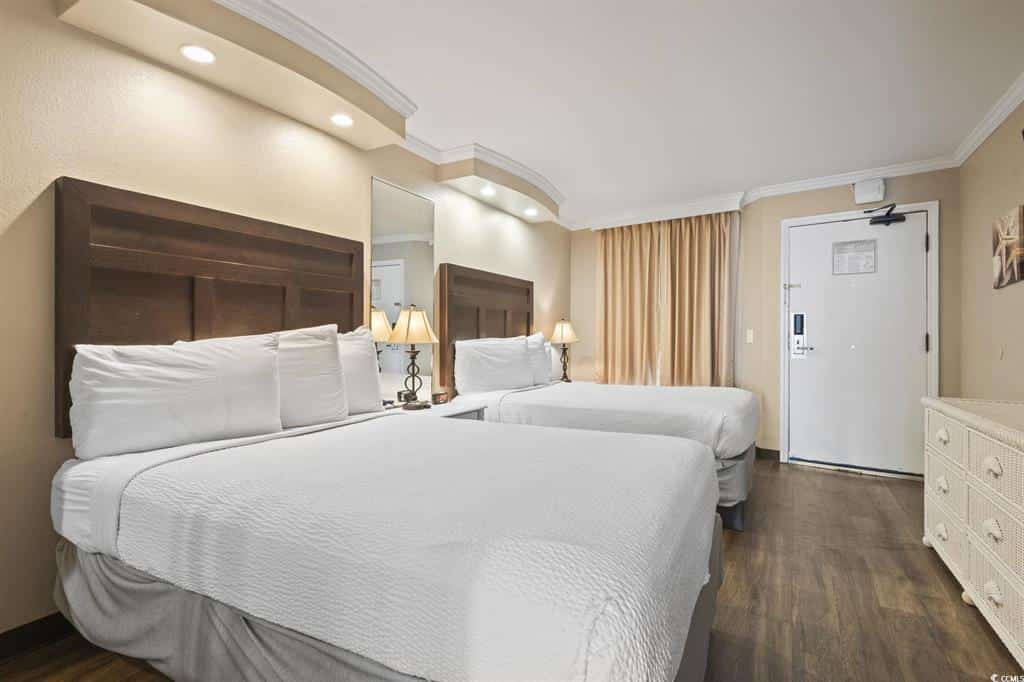 Welcome to Caravelle 935! Perched on the 9th floor of the Caravelle Resort, this inviting one bedroom condo offers sweeping oceanfront views and a warm, comfortable space that can sleep up to 6 guests with two queen beds and a convenient murphy bed in the living area.
